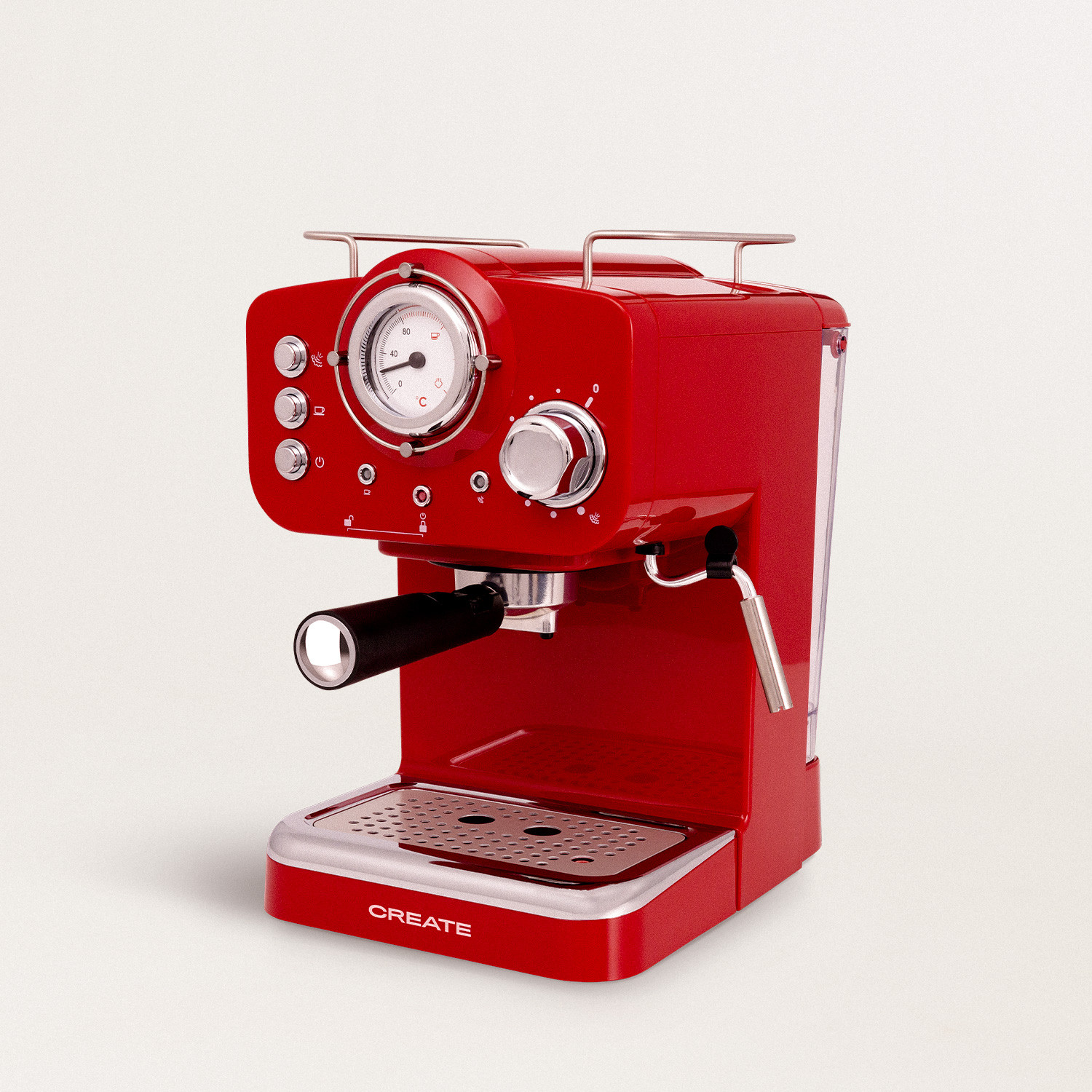 Cafetera espresso THERA retro IKOHS Vintage Rojo 1100W 15bar 2 salidas  vapor boquilla Cappuccino – SQUARE ELECTRONICO